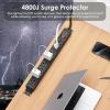 imageJUNNUJ 20 Amp Power Strip Surge Protector 4800J Heavy Duty 8 Outlet Metal Multi Angle Mount 20A Garage Power Strip Shop 620R TSlot 520P Plug 12 Gauge Extension Cord 6ft for Appliance6 FT