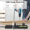 imageJUNNUJ Heavy Duty 20 Amp Power Strip 2 Pack High Amp Surge Protector 6 Outlet 20A Power Workshop Industrial Outlets Wide Spaced 620R TSlot with Circuit Breaker12 Gauge Extension Cord 6ft6FT