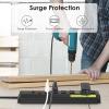 imageJUNNUJ Heavy Duty 20 Amp Power Strip 2 Pack High Amp Surge Protector 6 Outlet 20A Power Workshop Industrial Outlets Wide Spaced 620R TSlot with Circuit Breaker12 Gauge Extension Cord 6ft10FT