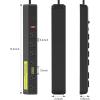 imageJUNNUJ Heavy Duty 20 Amp Power Strip 4800J High Amp Surge Protector 6 Outlet 20A Power Strips Workshop Industrial Outlets Wide Spaced 620R TSlot with Circuit Breaker 12 Gauge Extension Cord 6ftBlack