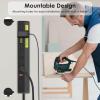 imageJUNNUJ Heavy Duty 20 Amp Power Strip 4800J High Amp Surge Protector 6 Outlet 20A Power Strips Workshop Industrial Outlets Wide Spaced 620R TSlot with Circuit Breaker 12 Gauge Extension Cord 6ftBlack