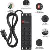 imageJUNNUJ Heavy Duty 20 Amp Surge Protector 4800J Garage Metal 8 Outlets 12 Gauge High Amp 520P Adapter 620R TSlot Shop Industrial Outlets 6 FT Extension Cord Commercial for Appliance