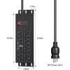 imageJUNNUJ Heavy Duty 20 Amp Surge Protector 4800J Garage Metal 8 Outlets 12 Gauge High Amp 520P Adapter 620R TSlot Shop Industrial Outlets 6 FT Extension Cord Commercial for Appliance