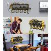 imageJUNNUJ Large Pegboard Power Tool Organizer with Charging Station 8 Drills Driver and Tools Battery Holder Wall Mount with 8 Outlet Power Strip Black 3Layer Shop Garage Storage Utility RackYellow
