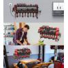 imageJUNNUJ Large Pegboard Power Tool Organizer with Charging Station 8 Drills Driver and Tools Battery Holder Wall Mount with 8 Outlet Power Strip Black 3Layer Shop Garage Storage Utility RackRed