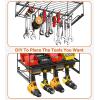 imageJUNNUJ Power Tool Organizer with 10 Outlet Power Strip 4 Layer Wall Mount Drill Holder with Charging Station 4 Drills Storage Shelf Shop Garage Utility Rack BlackStandard