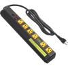 imageJUNNUJ Heavy Duty 20 Amp Power Strip 4800J High Amp Surge Protector 6 Outlet 20A Power Strips Workshop Industrial Outlets Wide Spaced 620R TSlot with Circuit Breaker 12 Gauge Extension Cord 6ftYellow