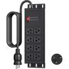 imageJUNNUJ Heavy Duty 20 Amp Surge Protector 4800J Garage Metal 8 Outlets 12 Gauge High Amp 520P Adapter 620R TSlot Shop Industrial Outlets 6 FT Extension Cord Commercial for Appliance